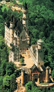 The castle at Neuschwanstein.