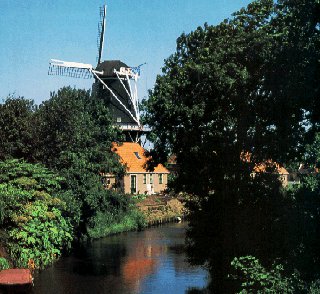 A canal view of Holland.