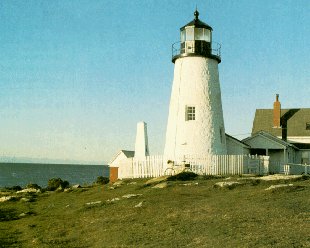 A lighthouse in Down East Maine.