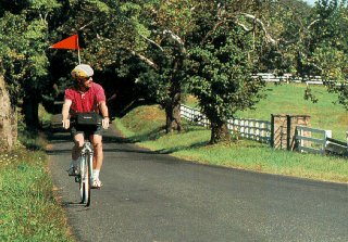 Biking along Maryland's quiet roads.