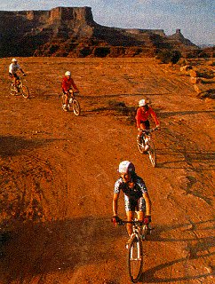 Biking in canyon country.