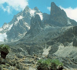 The crags of Mt. Kenya.