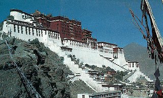 The city of Lhasa in Tibet.