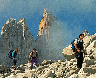 Beginning the circuit of the Towers of Paine.