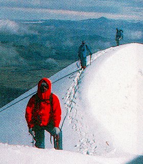 Climbers on Cotopaxi.