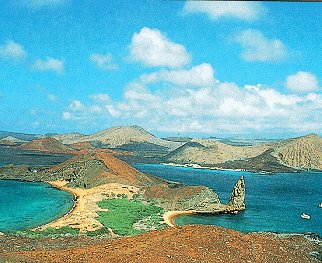 View from the summit of Bartolome Island.