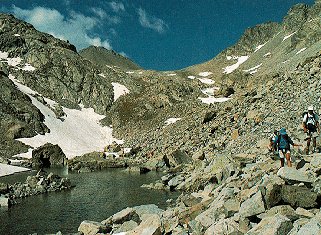 The rocky barrens of the Pyrenees.