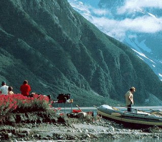 A campsite on the Tatshenshini.