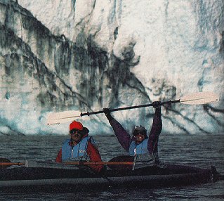 Pumping oar in Glacier Bay.