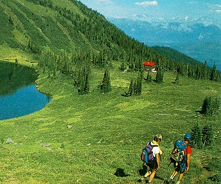 Out for a day hike from the Sunrise Chalet.