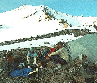 Mt. Shasta. Camp at 10,000 feet.