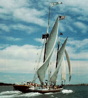 Schooner Stephen Taber under sail.