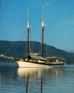 Schooner Manitou at anchor.