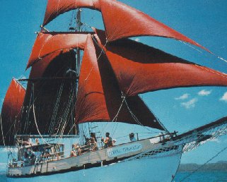 Sailing on the Coral Trekker off Australia.