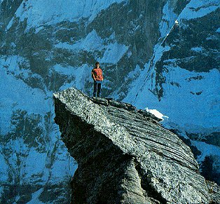 Standing on a high point on Annapurna.