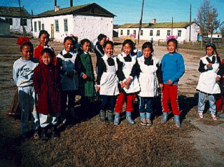 Mongolian schoolchildren.