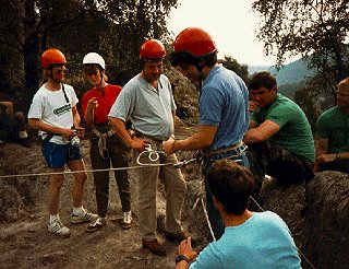 Learning teamwork in the mountains of Wales.