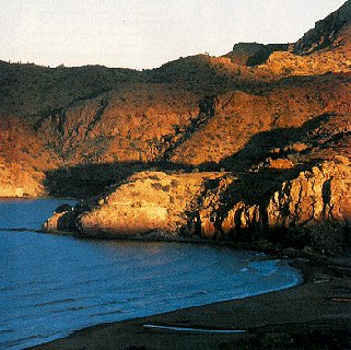 Sea kayak off the coast of Baja, Mexico.