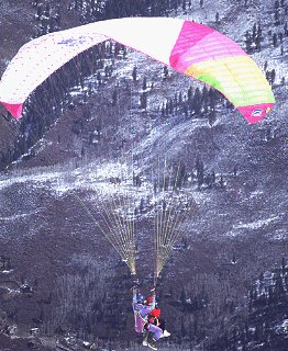 Gliding over the Rocky Mountains.