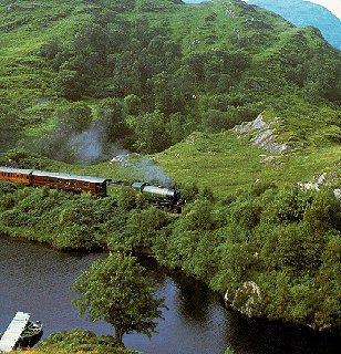 The Royal Scotsman steams over the Highlands.