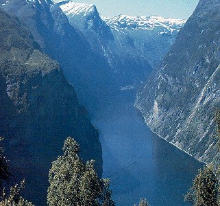 The Geiranger Fjord in Norway.