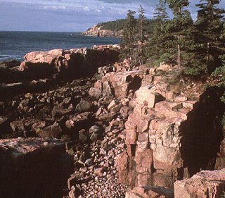 The rugged Maine coast at Acadia National Park.