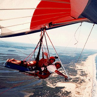 Soaring over the Outer Banks.