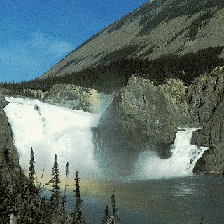 Spectacular waterfalls and mountains.