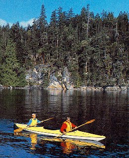 Paddlers enjoy the San Juan Islands.