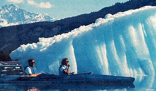 Kayakers relax in Alaska's Icy Bay.