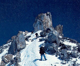 CLimbers at 16,500 feet on West Buttress route.
