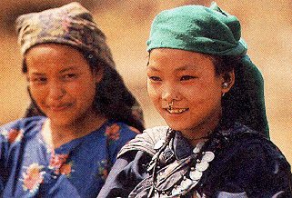 Nepali girls of the Gorkha region.