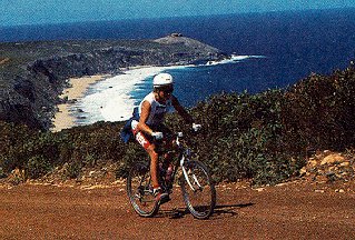 Idyllic cycling on Kangaroo Island.