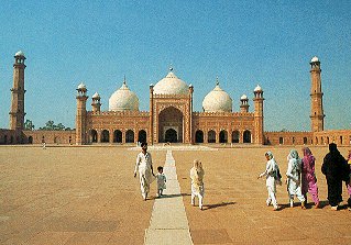 The Badshahi Mosque in Pakistan.