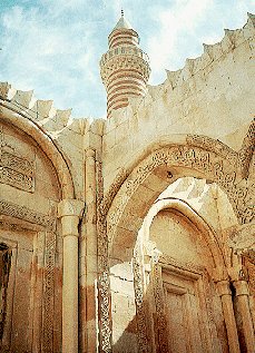 The Ishak Pasha Saray mosque in Turkey.