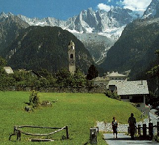 Bergal Valley in the Swiss-Italian Alps.