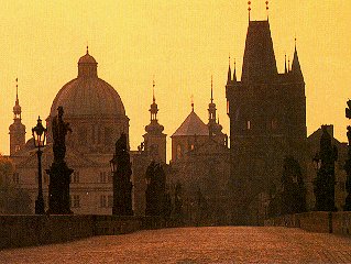 The Charles Bridge in Prague, the Czech Republic.