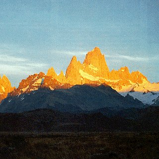 The peaks of the Fitzroy in Patagonia.