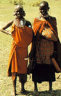 Young women in native dress.