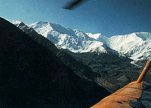 A view from the helicopter en route to the Pamirs.