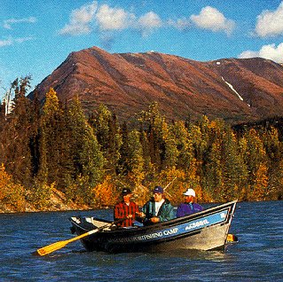 Fishing the blue waters of the Kenai River.