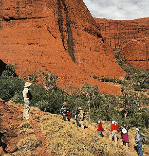 Hiking in Australia's Outback.