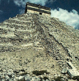 The awe-inspiring pyramids of  Aztec ruins.