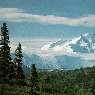 The beautiful snowcaps of Alaska's parklands.