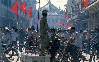 A street scene in Hanoi.