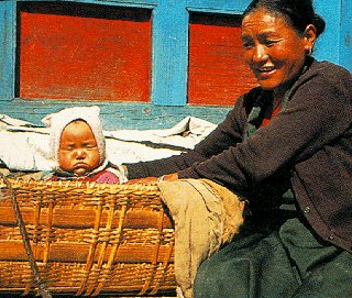 Mother and child in Nepal.