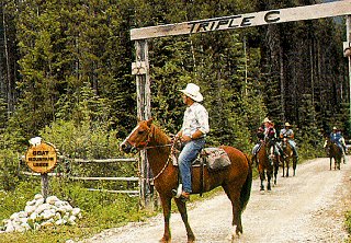 Horseback riding in British Columbia.