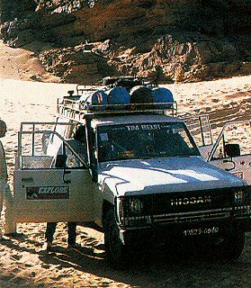 Take an overland trip through the desert.