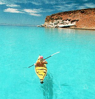 Kayaking near Espiritu Santo Island.