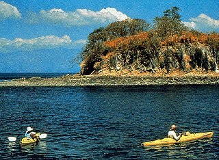 Kayaking off the coast of Costa Rica.